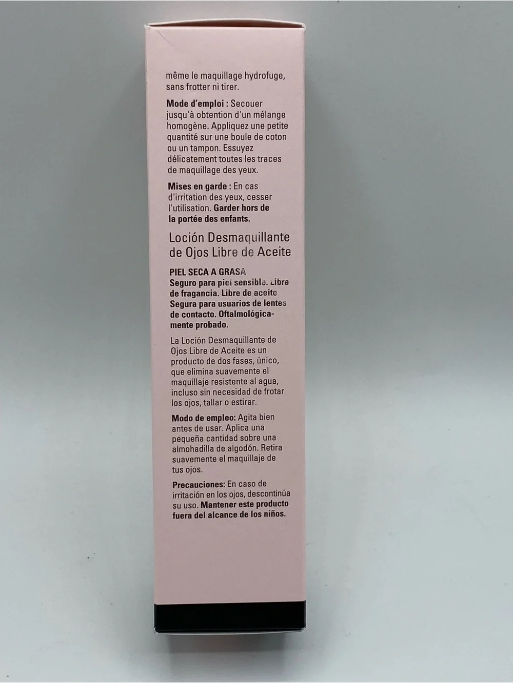 Mary Kay Oil-Free Eye Makeup Remover – Soft Pink Bottle with Black Cap